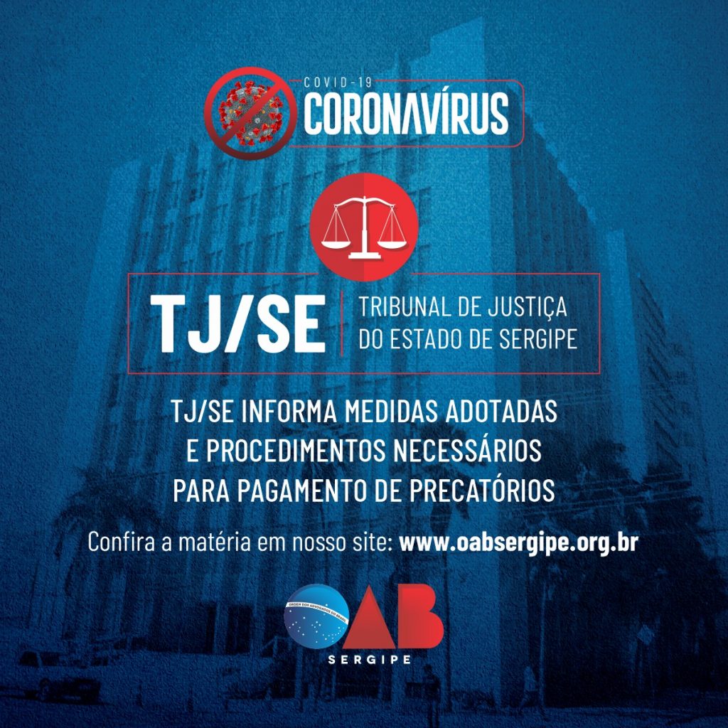 TJ SE informa medidas adotadas e procedimentos necessários para